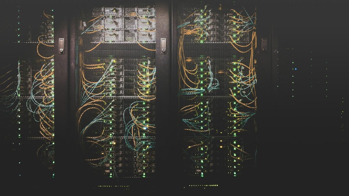Data center server racks illustrating AMD chip supply and AI infrastructure demand