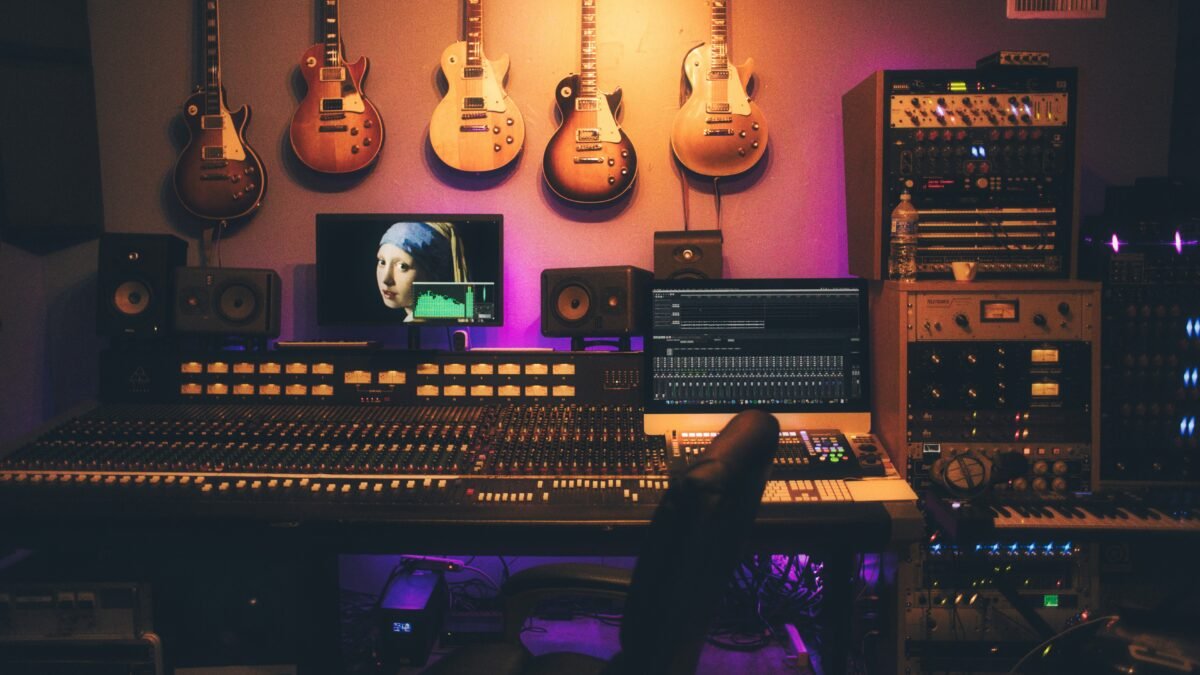 Music studio illustrating Italy's investigation into AI music startup Suno