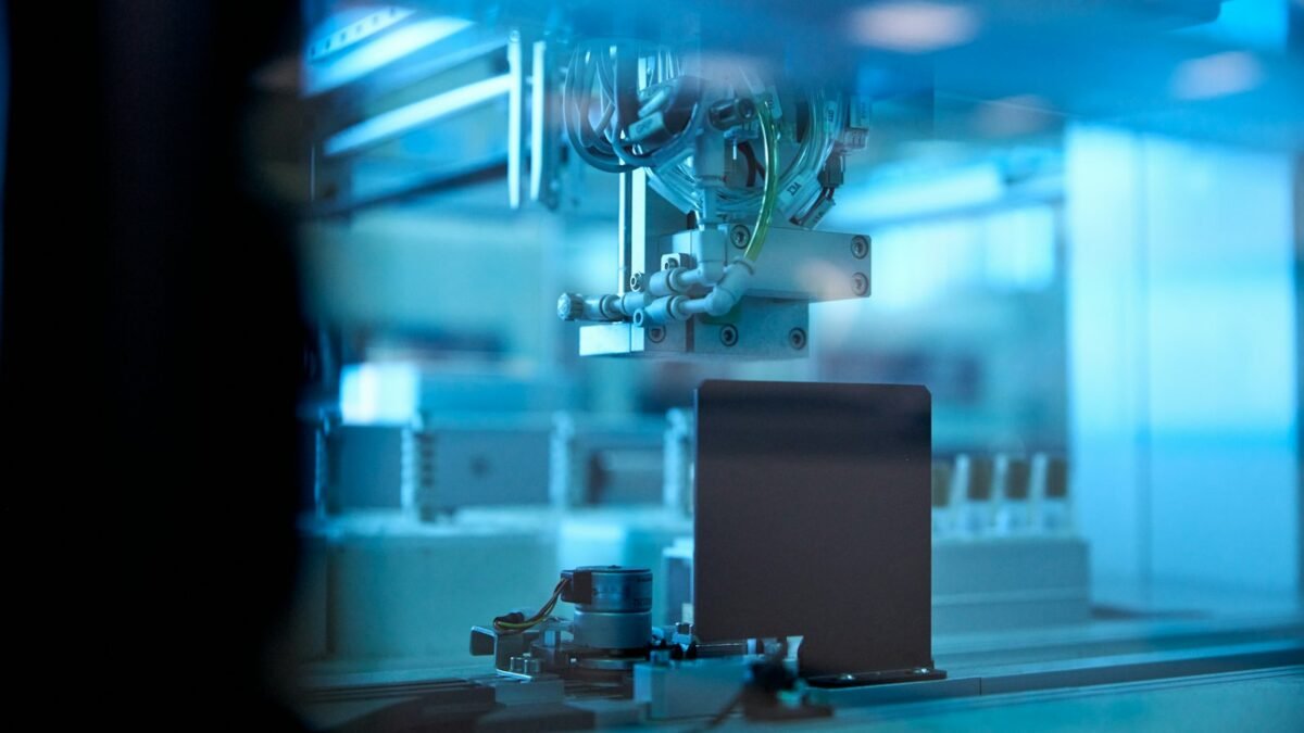 Advanced manufacturing equipment illustrating the planned Terafab AI chip complex