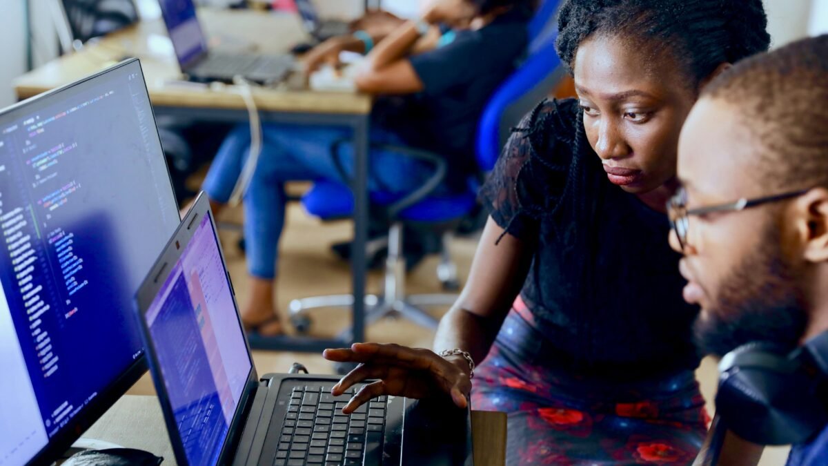 Technology workers in Africa illustrating digital investment and the World Bank growth outlook