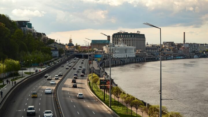 Kyiv city skyline illustrating the Ukraine Russia drone attack report
